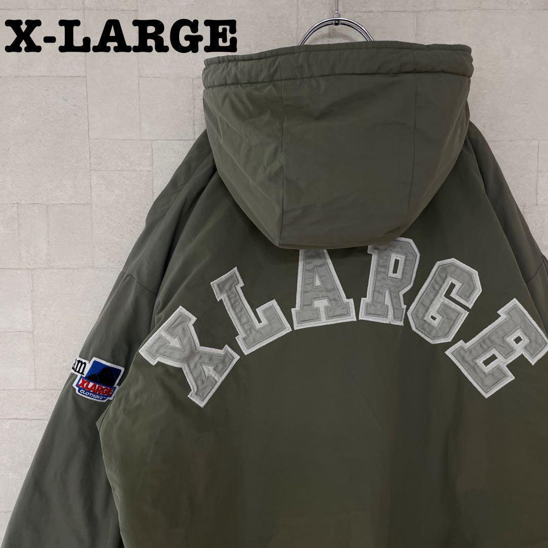 a【即完売モデル】エクストララージ☆ナイロンパファージャケット　カーキ610