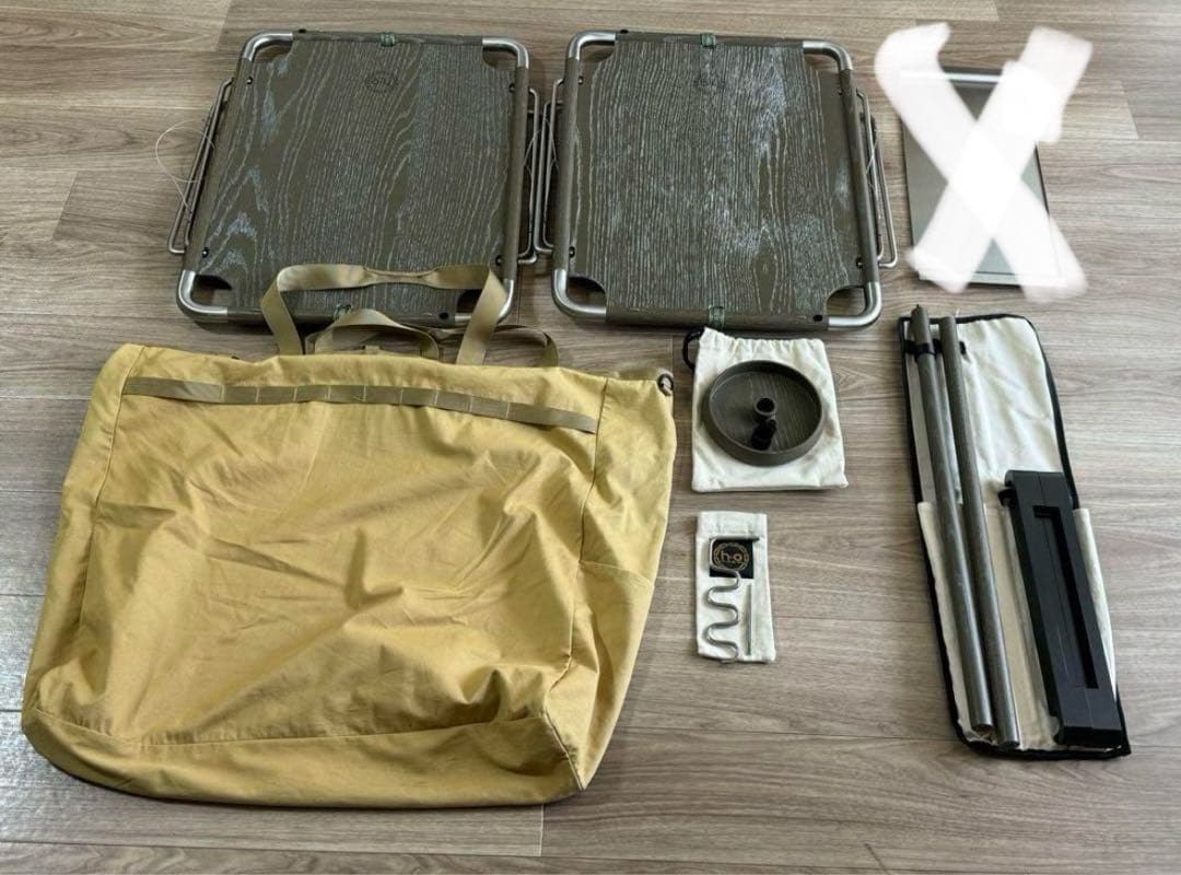 アウトドアテーブル:モジュラーテーブル グリーン セット/hxo design