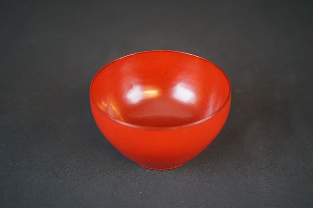 角偉三郎 作 朱 椀 六つ星 最晩年作 希少作 紙箱 共布 茶懐石道具 汁椀