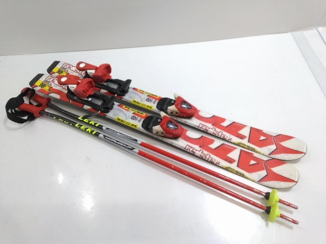 キッズ ジュニアスキー4点セット アトミック 90cm ブーツ 20.5cm◇