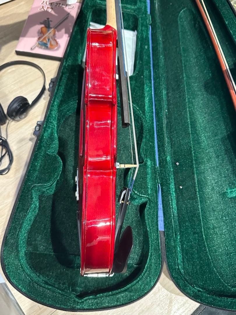 美品hallstatt EV-30 cv-210e エレキバイオリン レッド