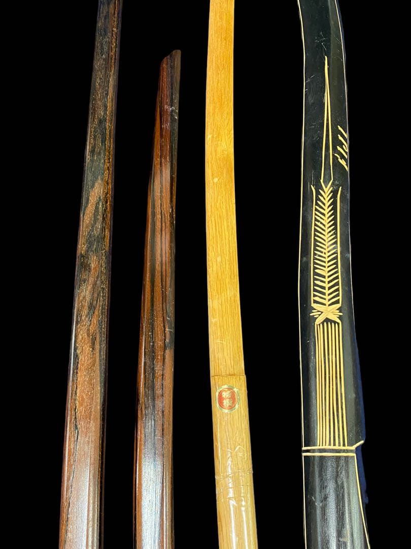 E 木刀　3本　その他1本　まとめ売り　黒檀