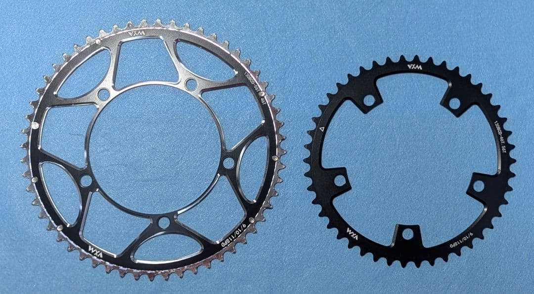 VXM PCD 130mm 5ボルト ダブル用 チェーンリング 56T/46T