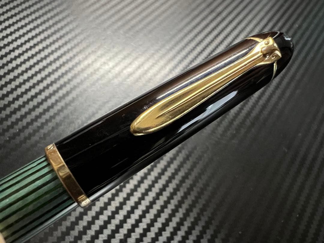 未使用に近い ペリカン 140 緑縞 M 中字 万年筆