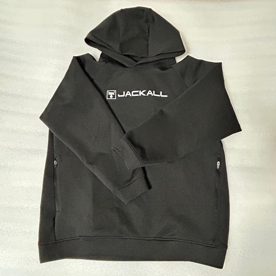 JACKALL ジャッカル　ストレッチスウェットフーディ M ブラック