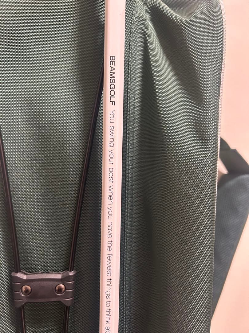 【美品】BEAMS GOLF スリムスタンド キャディバッグ グリーン