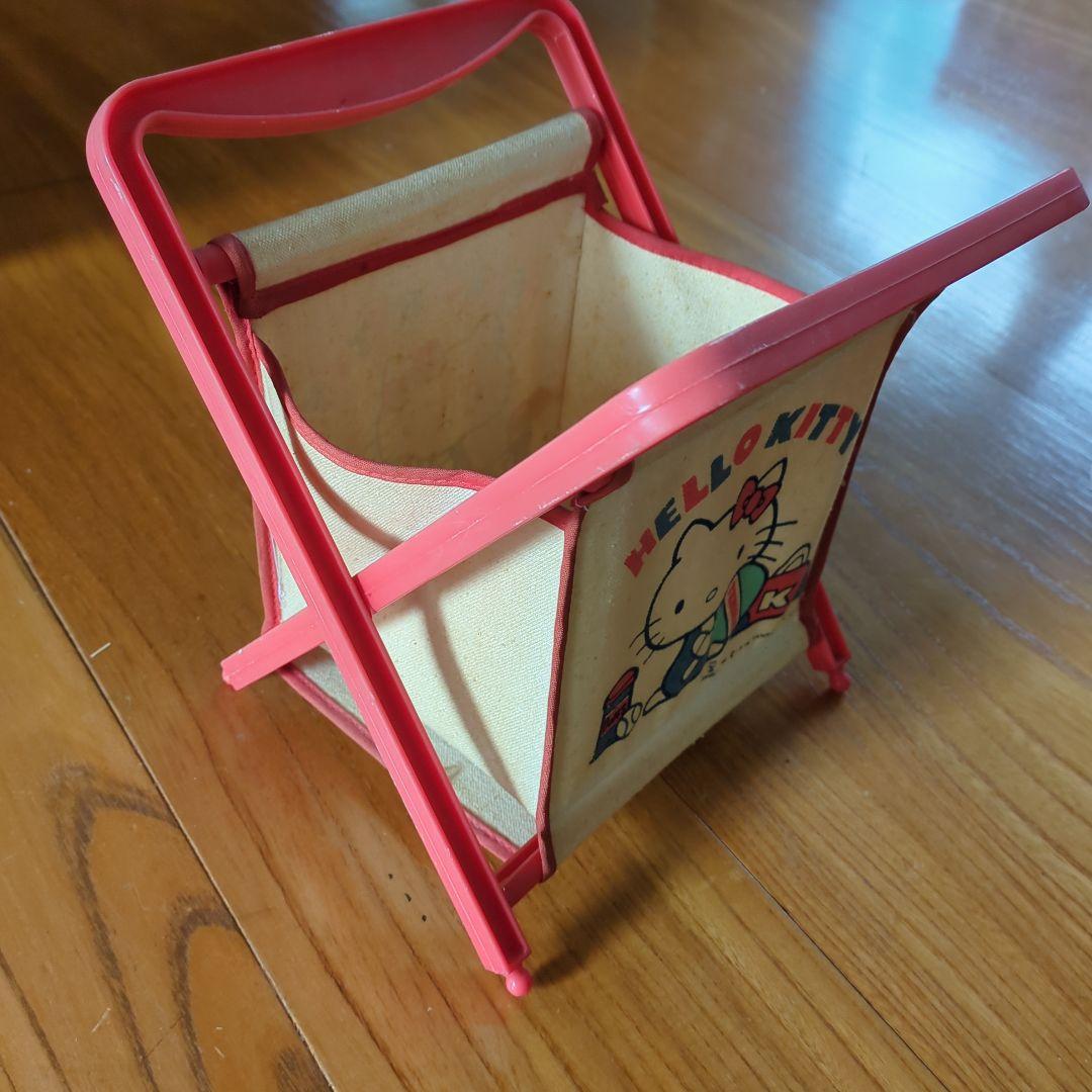 HELLO KITTY 小型キャンバスバスケット 赤