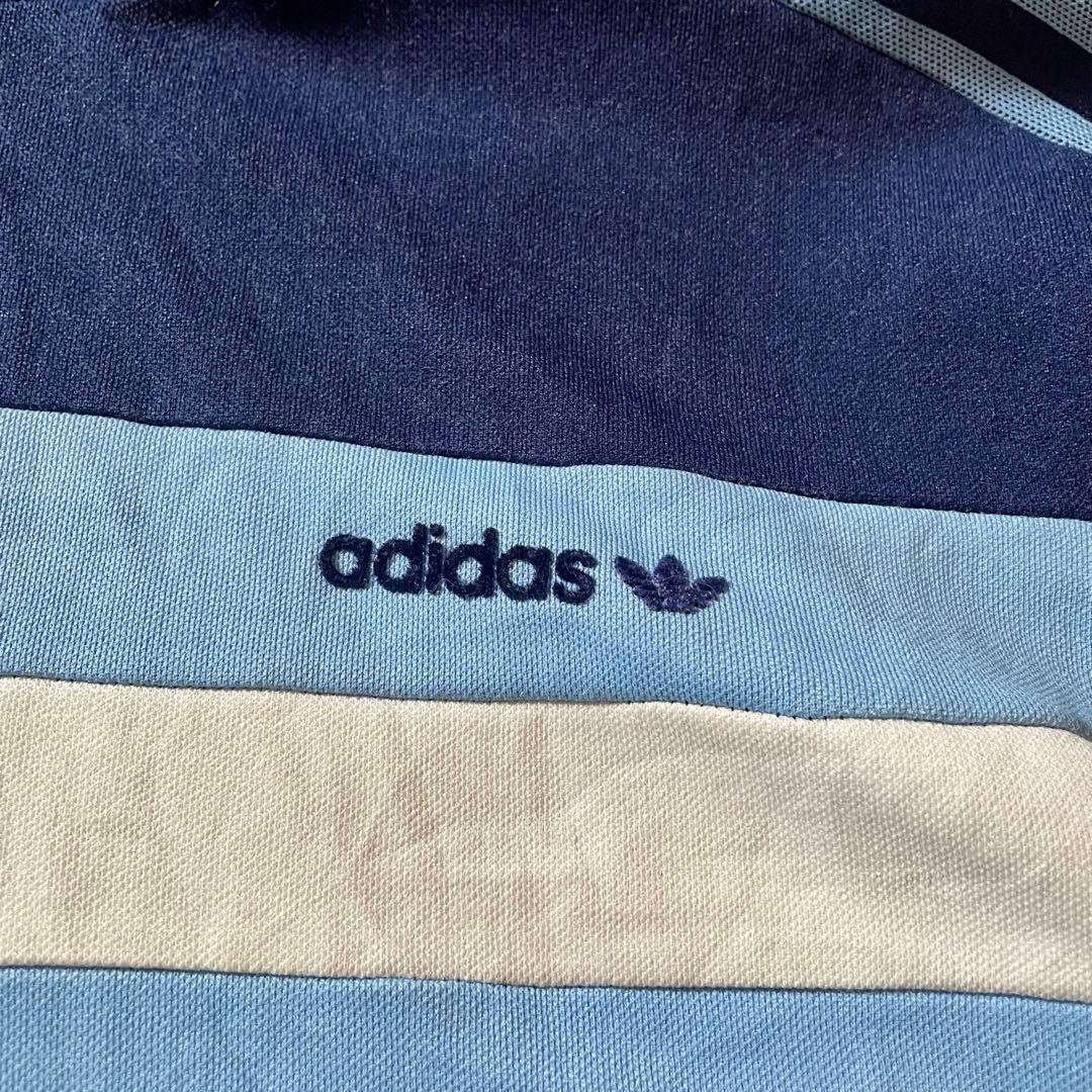 80s 古着adidas チュニジア トラックジャケット トレフォイルロゴ