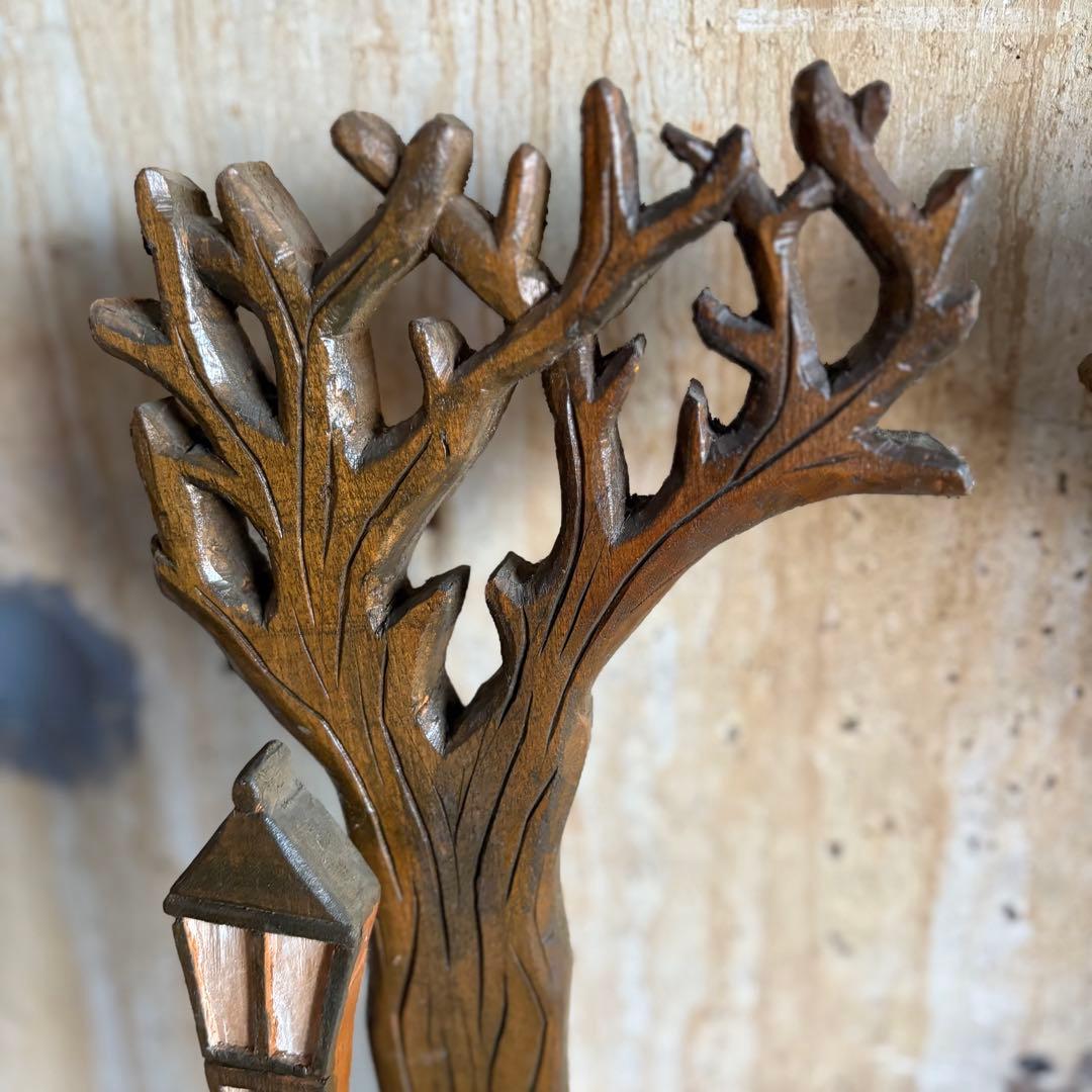 木彫りオブジェ　ヴィンテージ 渡辺一生