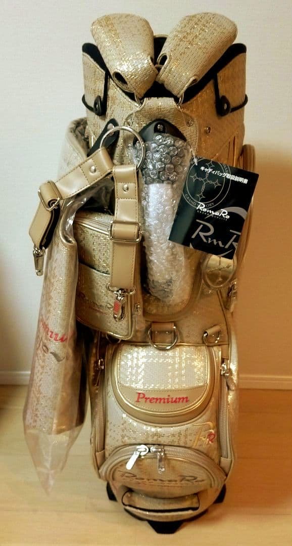 【新品　未使用】RomaRo ゴルフキャディバッグ ゴールド