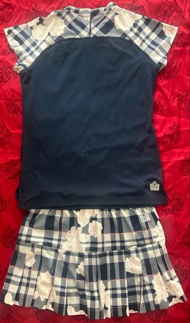 アドミラル　ウィンザーコラボ　テニスウェア花柄チェック　セットアップ