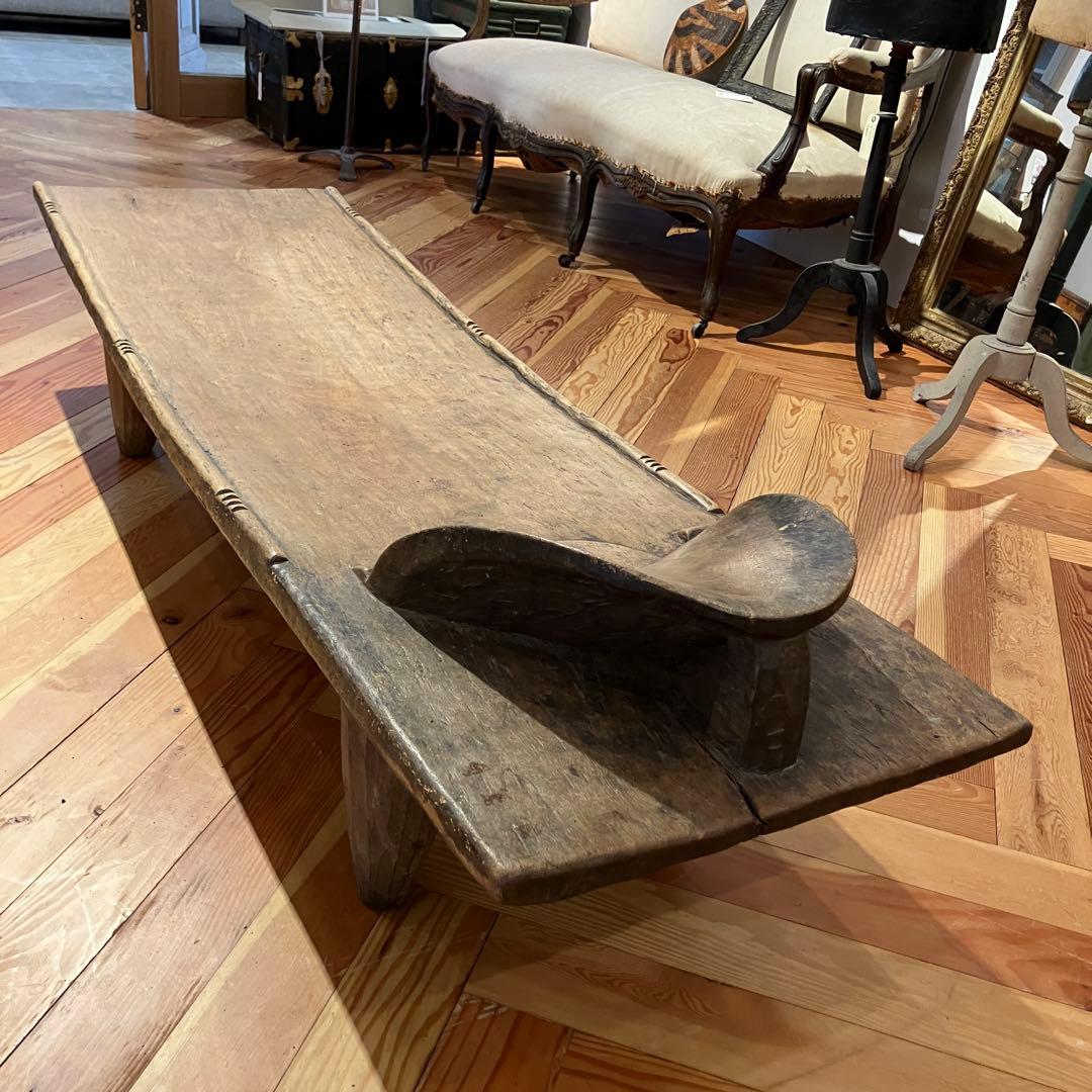 アフリカンローテーブル　幅広　木製　2m