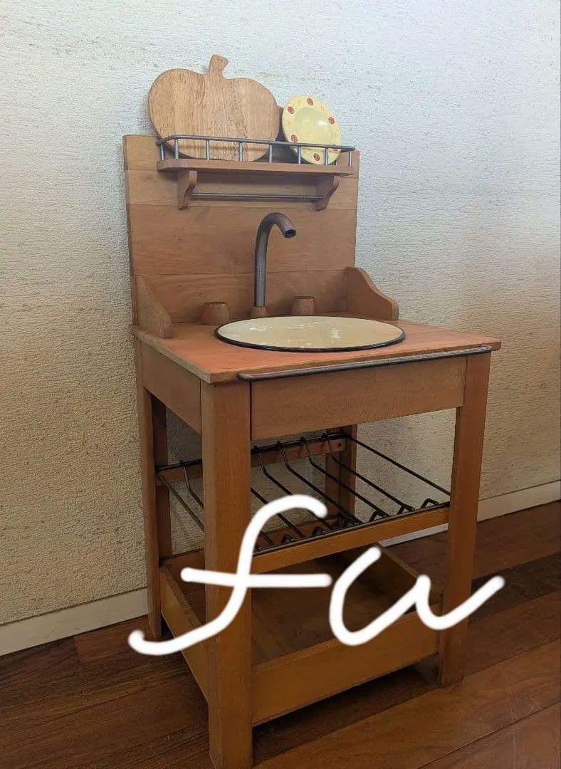 ①フランス Moulin Roty社 ＊ 木製キッチン 流し【セット販売】