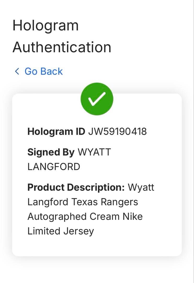 ワイアット・ラングフォード 直筆サイン入り ナイキ製 レプリカユニフォーム