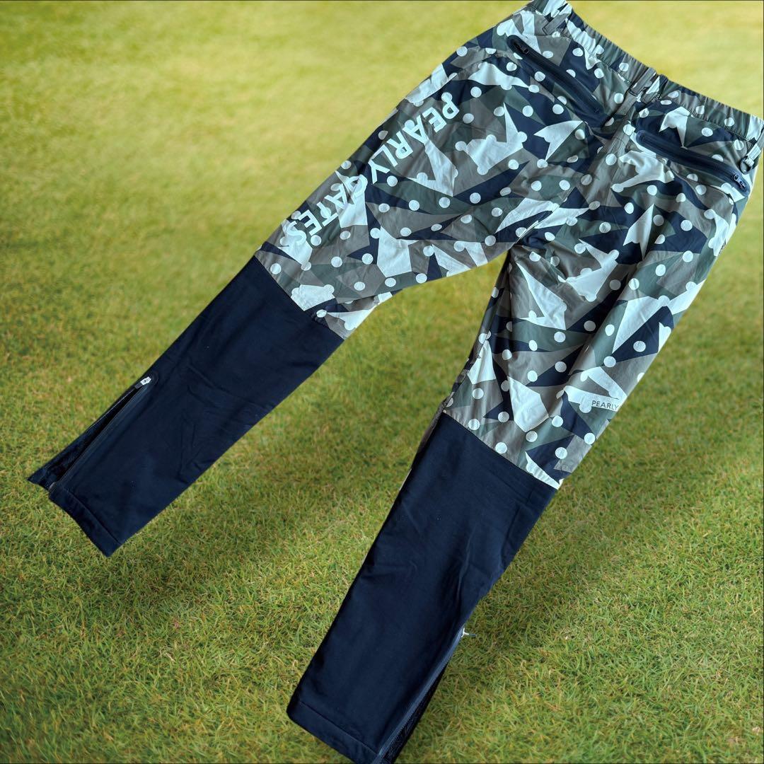 現行モデル　裏起毛　蓄熱　パーリーゲイツ　パンツ　迷彩　S〜M相当　3 黒　カモ