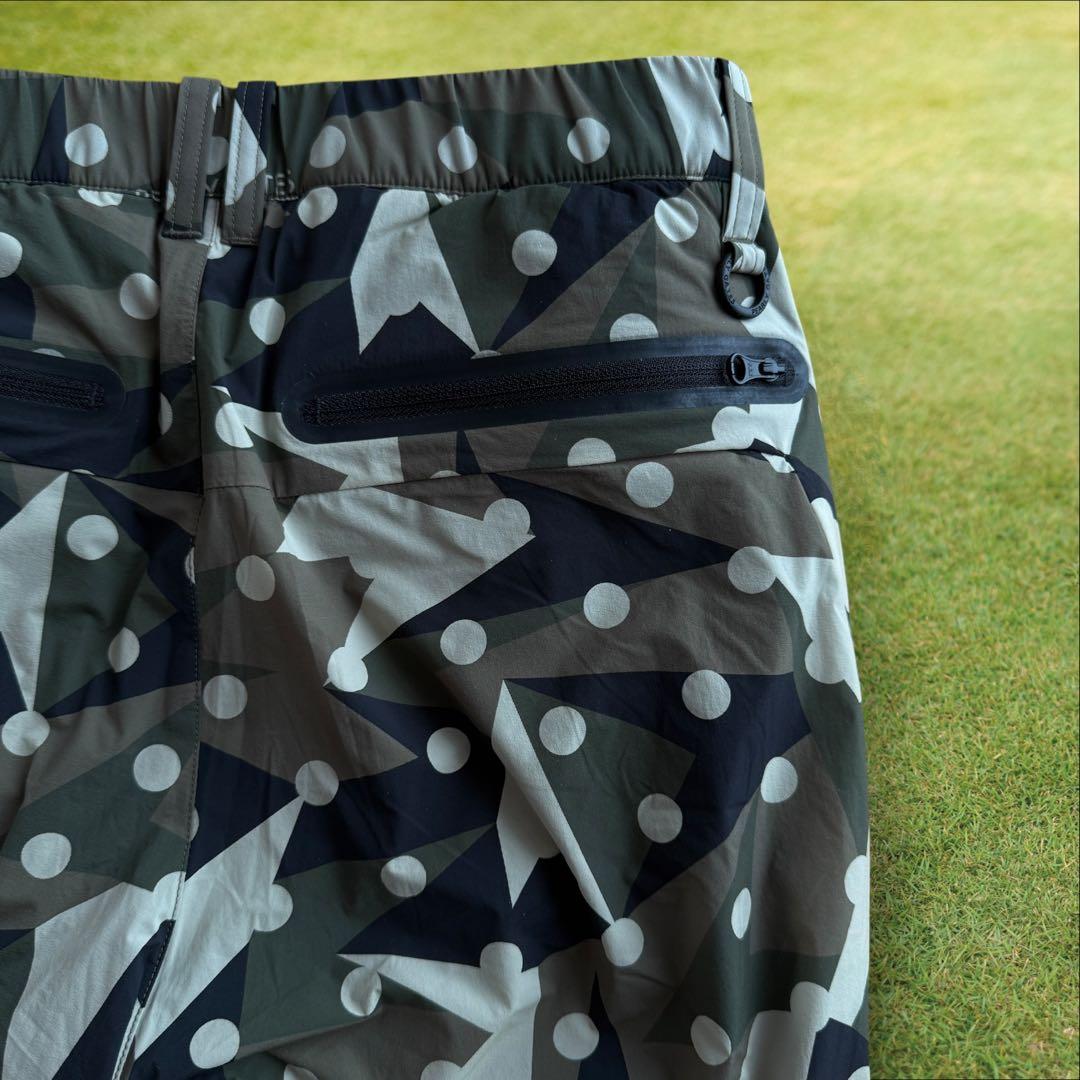 現行モデル　裏起毛　蓄熱　パーリーゲイツ　パンツ　迷彩　S〜M相当　3 黒　カモ