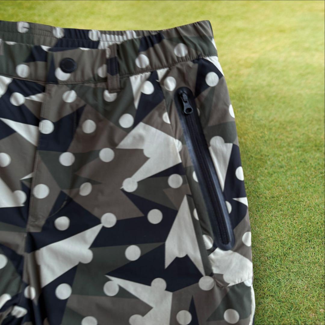 現行モデル　裏起毛　蓄熱　パーリーゲイツ　パンツ　迷彩　S〜M相当　3 黒　カモ