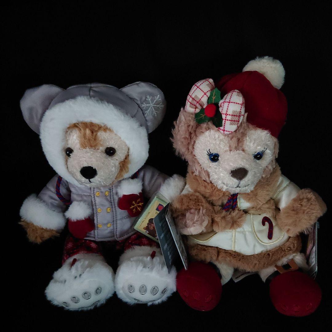 上海ディズニー ダッフィー&シェリーメイ SSサイズ クリスマス ぬいぐるみ