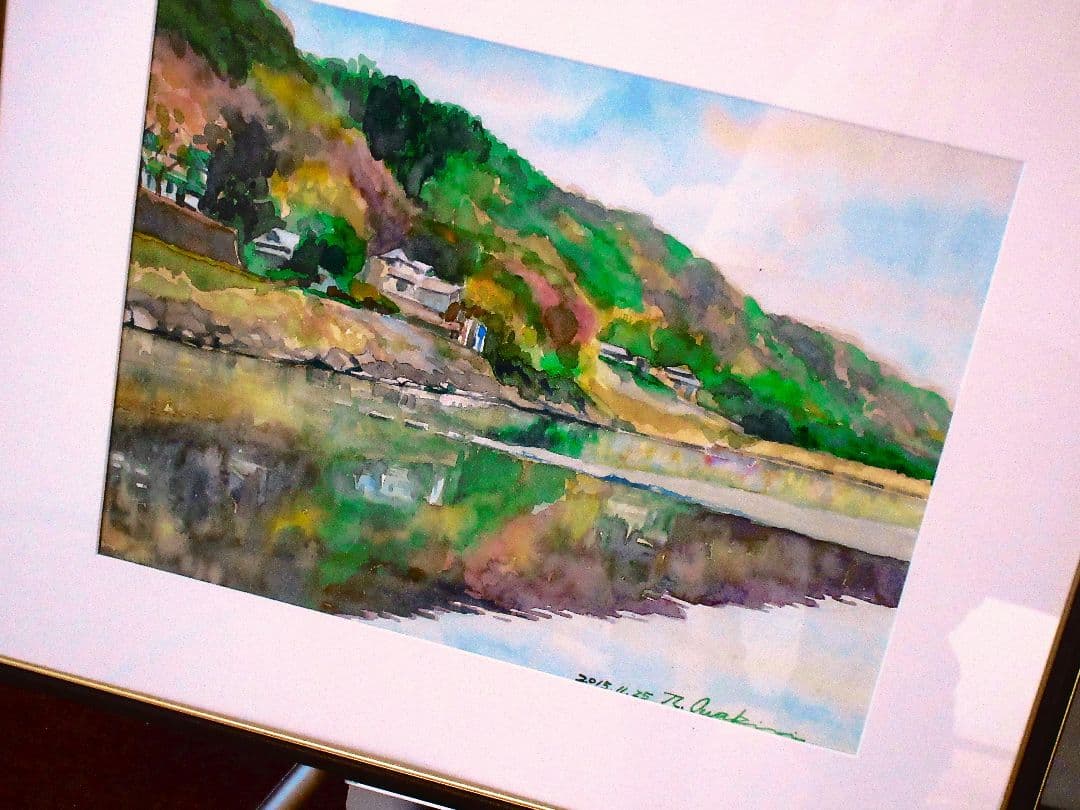 2018年 水彩画 風景画 F６号 額装済み 原画