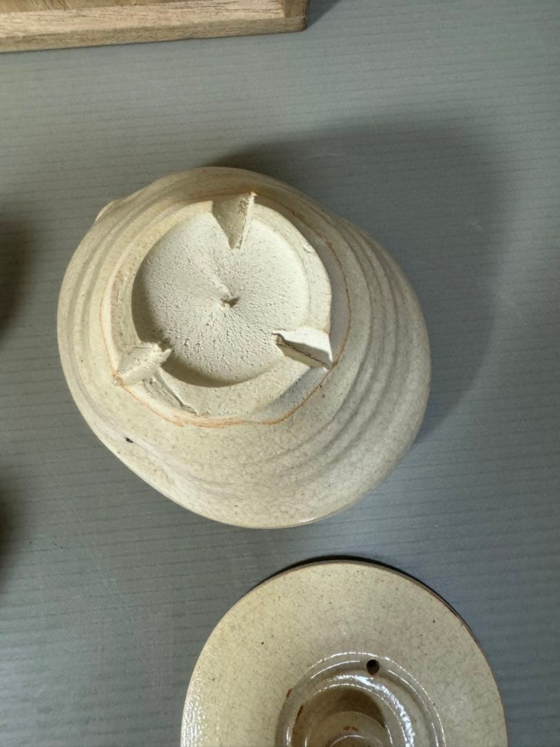 2202 萩焼　十一代　大和松雁　茶器セット　宝瓶1客　湯冷し1客　湯呑5客