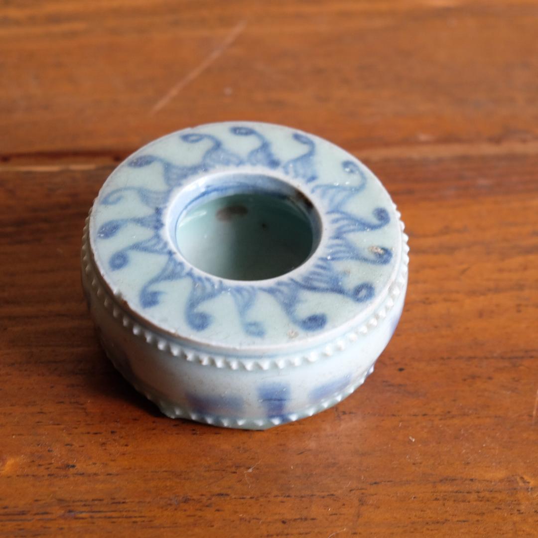 李朝／染付／水滴／水孟