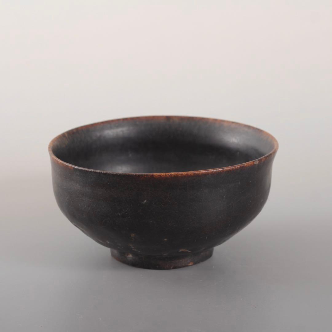 李朝 黒高麗 黒釉 茶碗 茶道具 朝鮮美術 古美術 古道具 黒釉茶碗