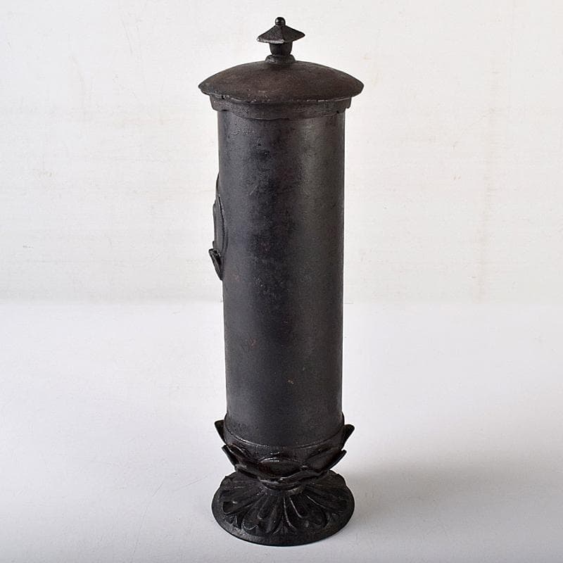 仏教美術　古銅　佛経筒　時代箱　M　R8290