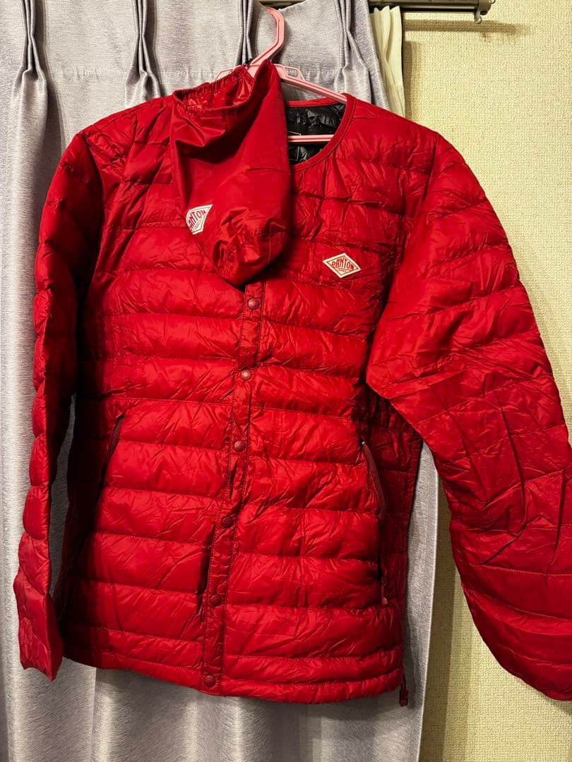 DANTON ヴィッセル神戸クルーネックダウンジャケット クリムゾンレッド