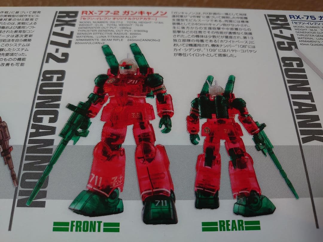 ☆機動戦士ガンダム セブンイレブン オリジナルクリアカラー 6体セット ガンプラ