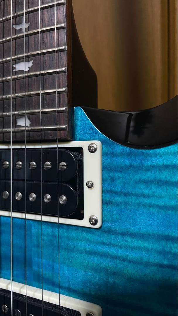 ギター PRS SE CUSTOM24 blue matteo