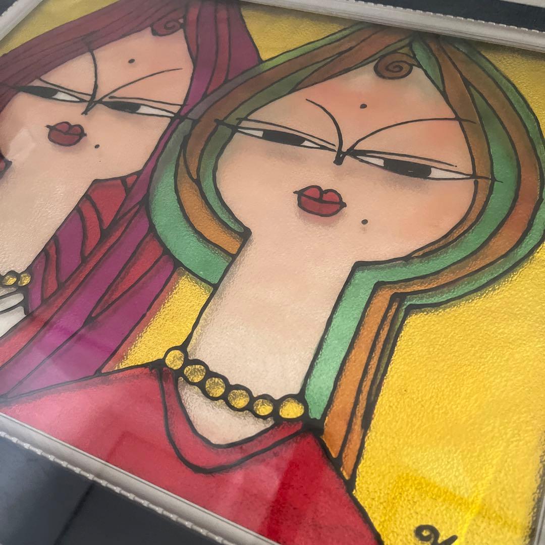 絵画 アート レトロポップ 昭和レトロ 額 インテリア 現代アート カフェ