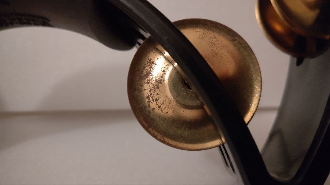 タンバリン(希少なBLACKジングルMEINL)リズムテックRHYTHMTECH