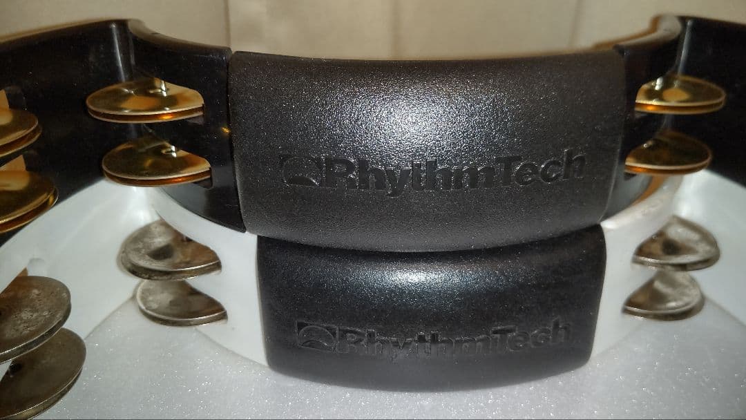 タンバリン(希少なBLACKジングルMEINL)リズムテックRHYTHMTECH