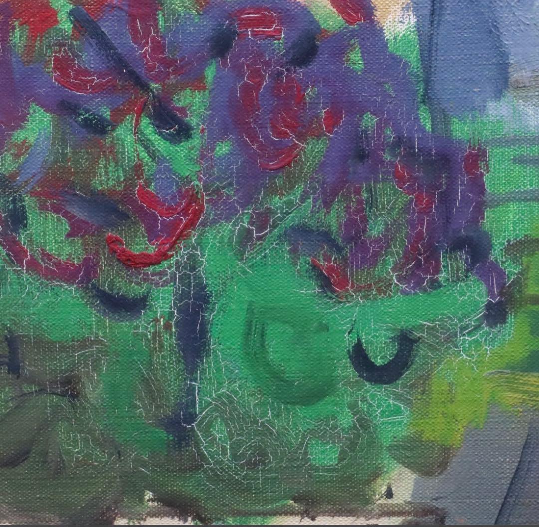 竹岡羊子「温室にて Paris」油彩 F10号 サイン裏書有