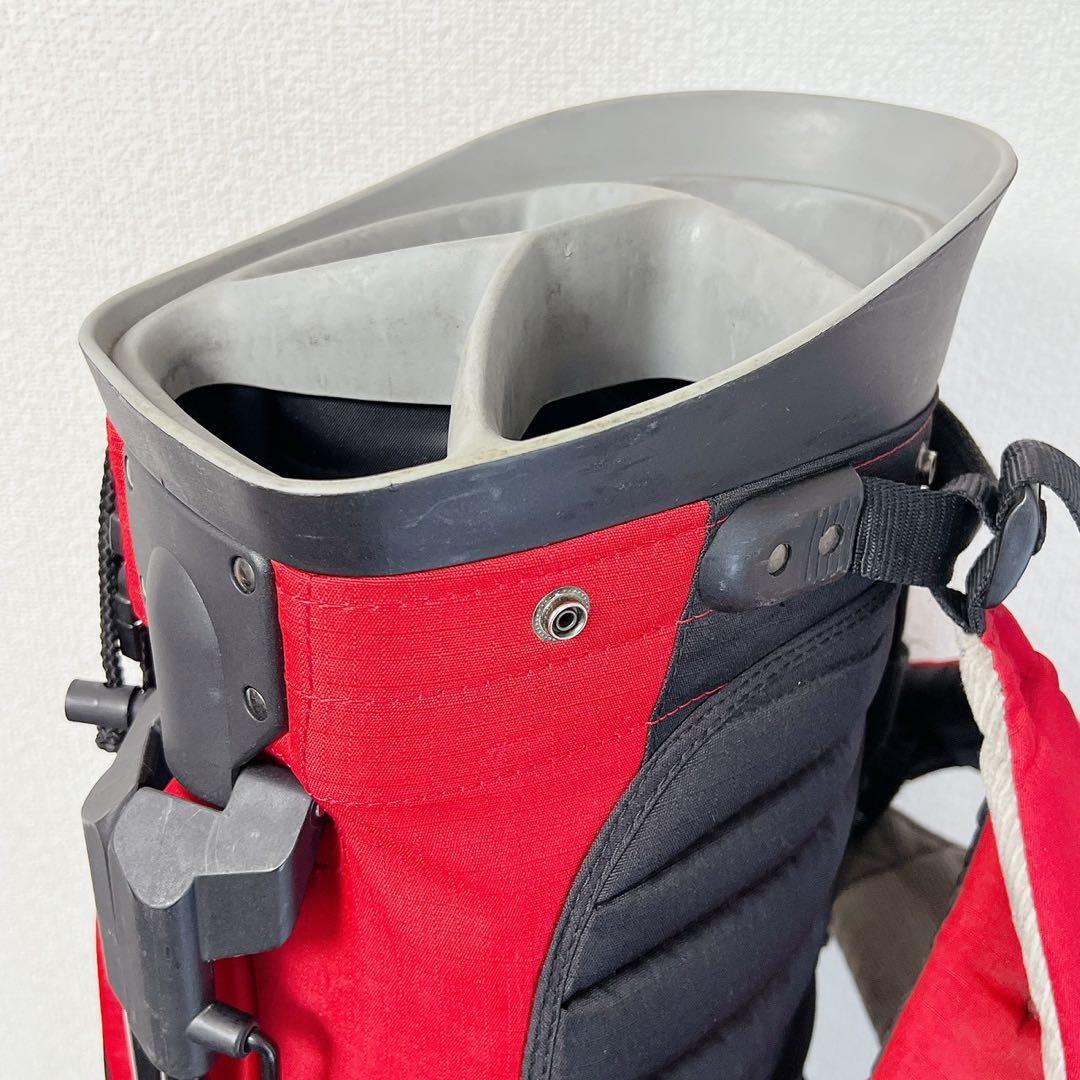 NIKE ナイキ 軽量 スタンドキャディバッグ 4分割 レッド ブラック ゴルフ