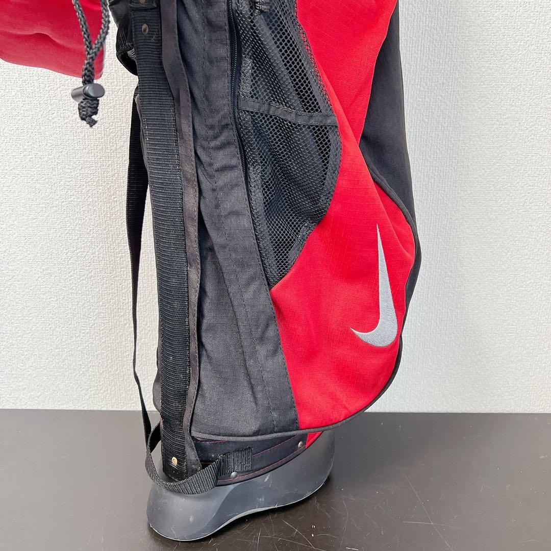 NIKE ナイキ 軽量 スタンドキャディバッグ 4分割 レッド ブラック ゴルフ