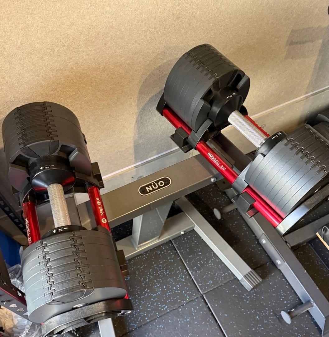 NUO 可変式ダンベル スタンド付き フレックスベル 2kg刻み 32kg 2個