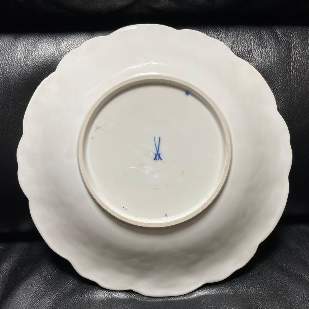 豪華名品　マイセンプレート(飾り皿) 約27cm希少価値が高い開花デザイン