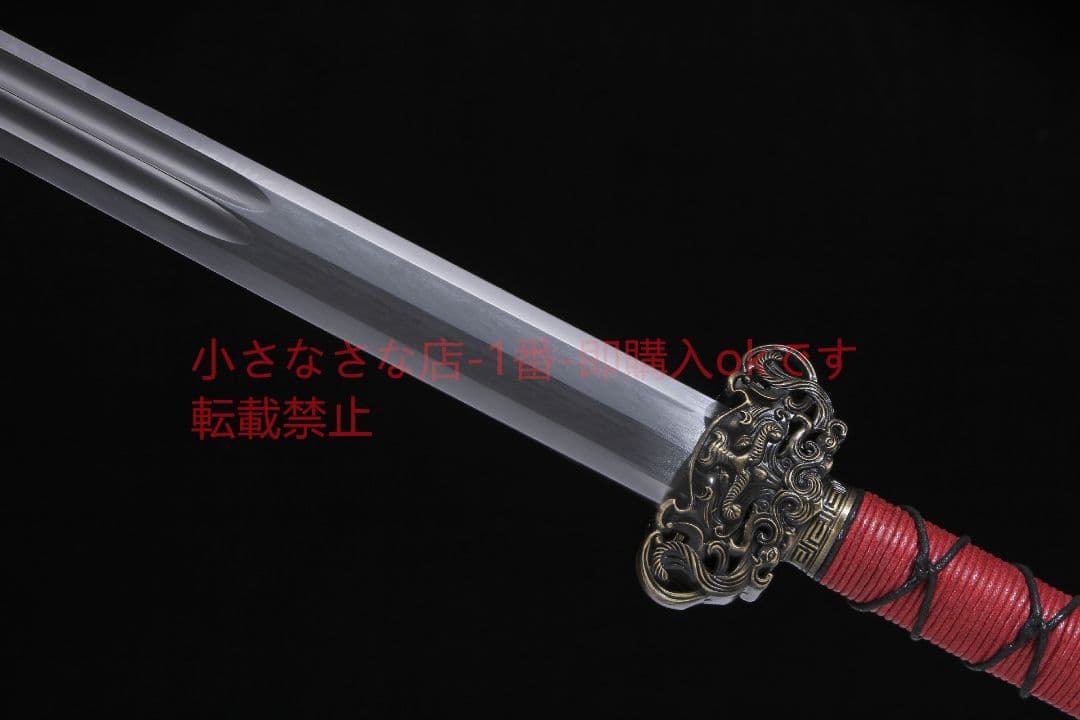 睚眦漢剣八面紅木金  古兵器 武具 刀装具 日本刀 模造刀 居合刀