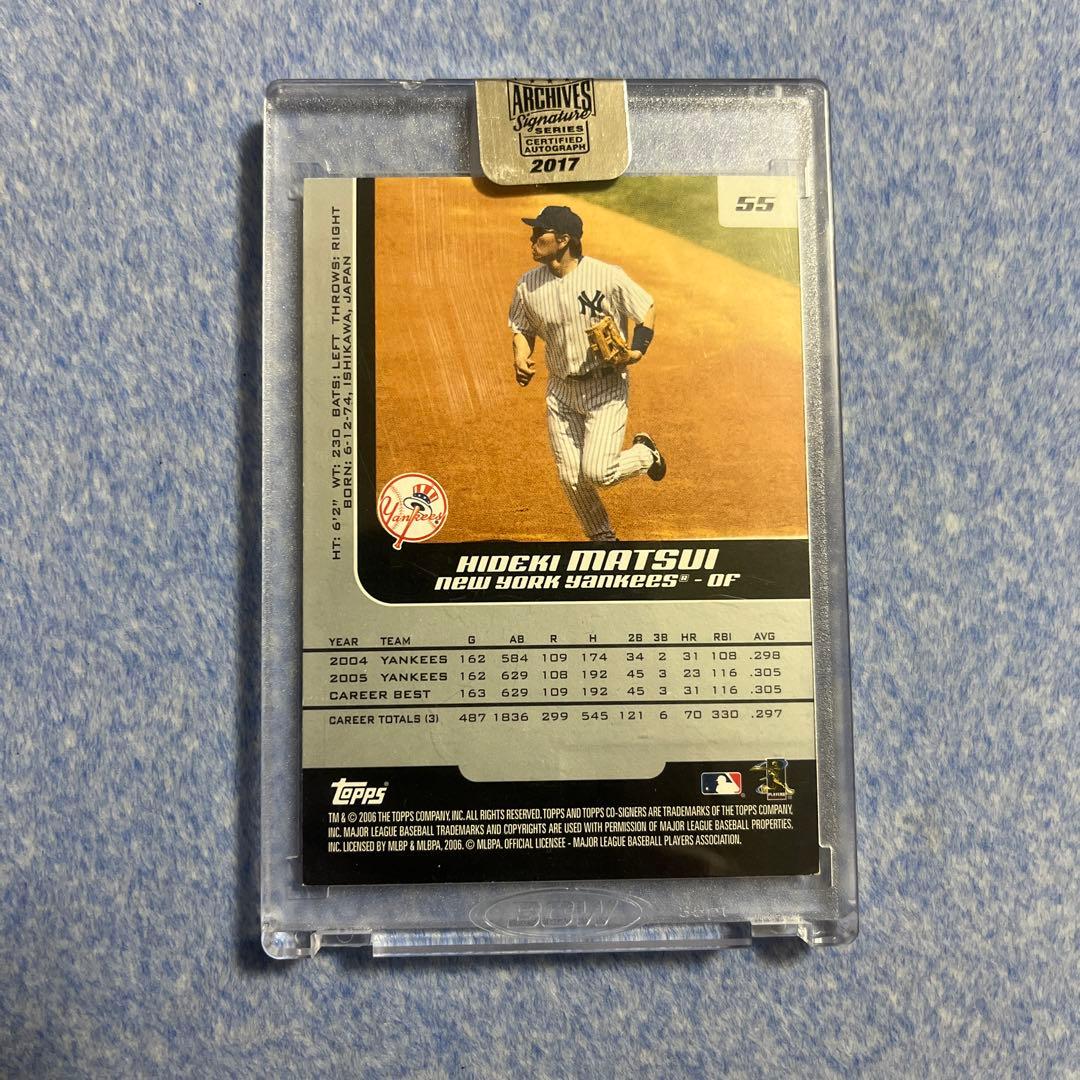 松井秀喜 1of1 matsui hideki topps 1/1 Auto