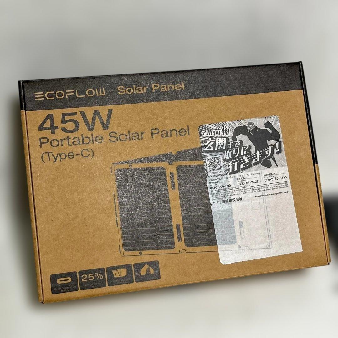 EcoFlow 45W ソーラーパネル Type-C 付属品完備 エコフロー