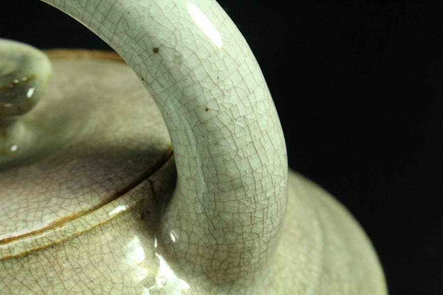 茶道具 九世 坂高麗左衛門 富士型 湯沸 萩焼 名門 窯元 共箱 K-XA867