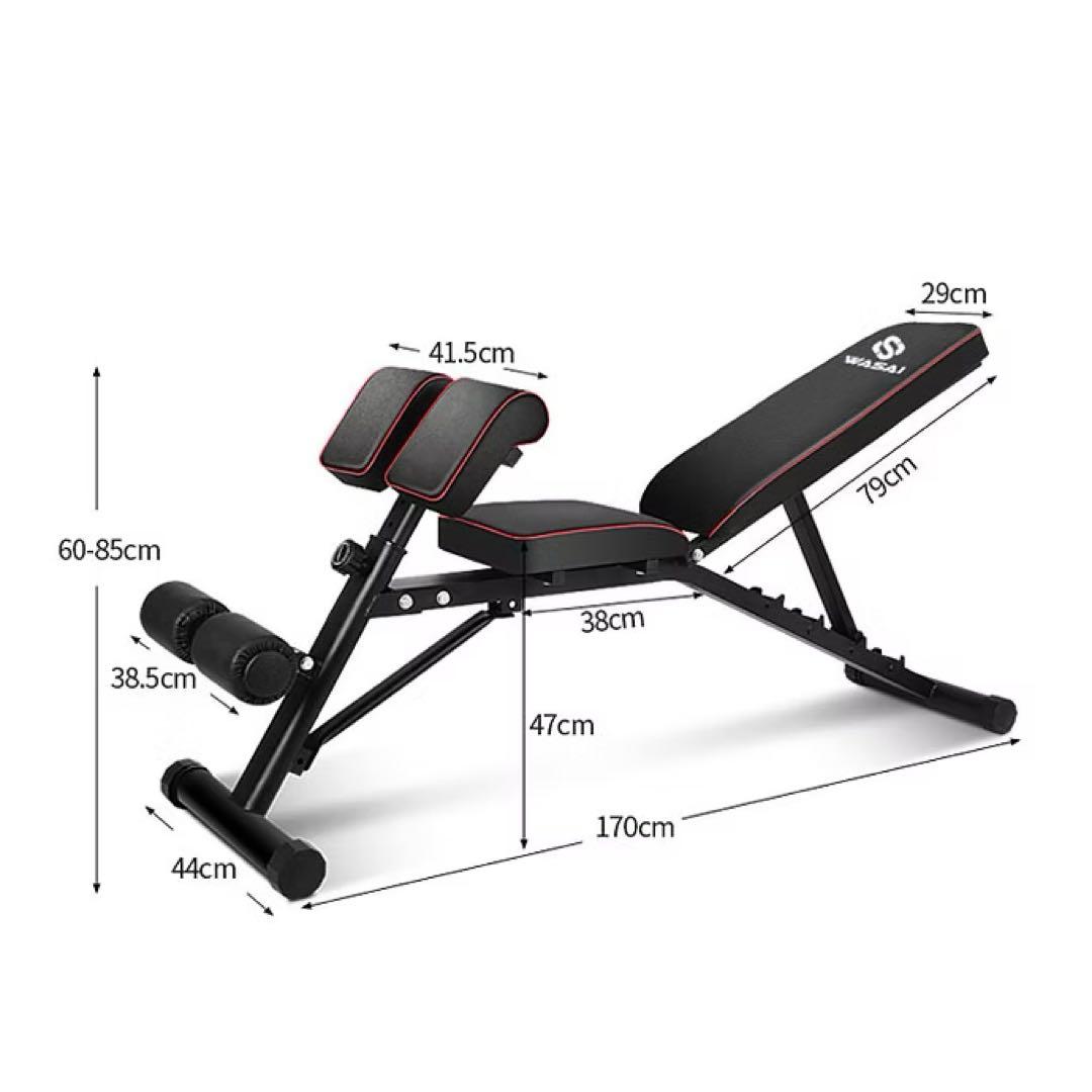 WASAI インクラインマルチトレーニングベンチ 説明書付き