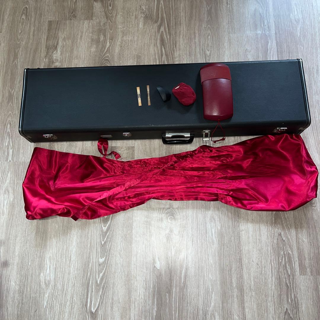 大阪唐木伝統工芸品　紅木　三味線　ケースつき