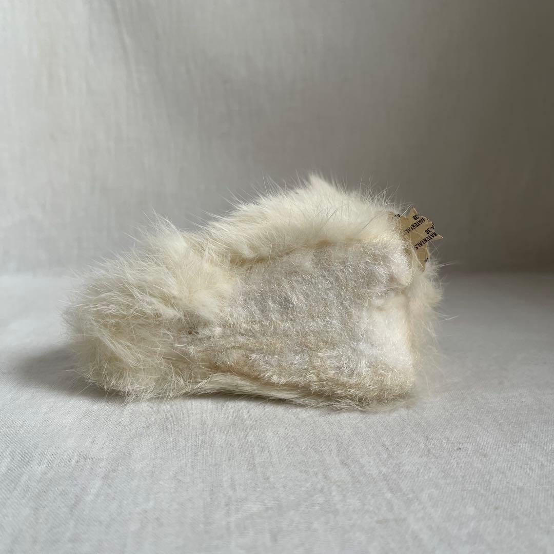 アンティーク　白ねこ　ぬいぐるみ