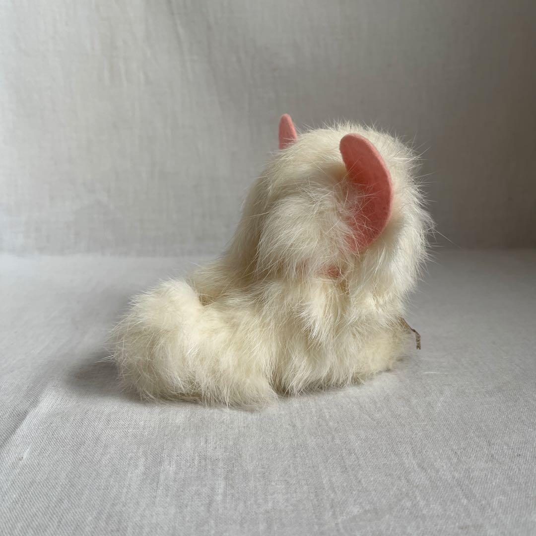 アンティーク　白ねこ　ぬいぐるみ