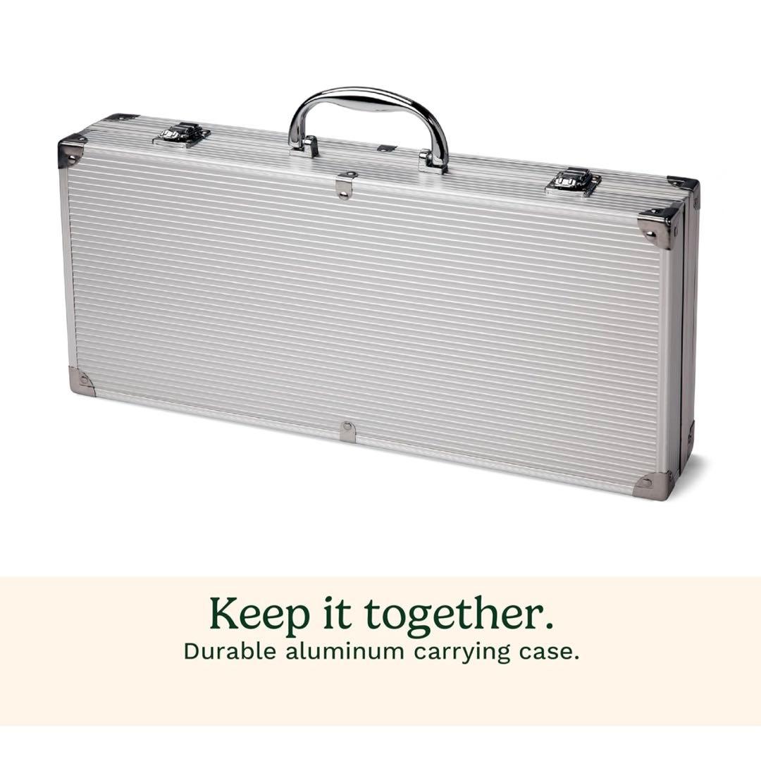 クイジナート デラックス グリル セット 20種 BBQ ミートサーモ 温度計