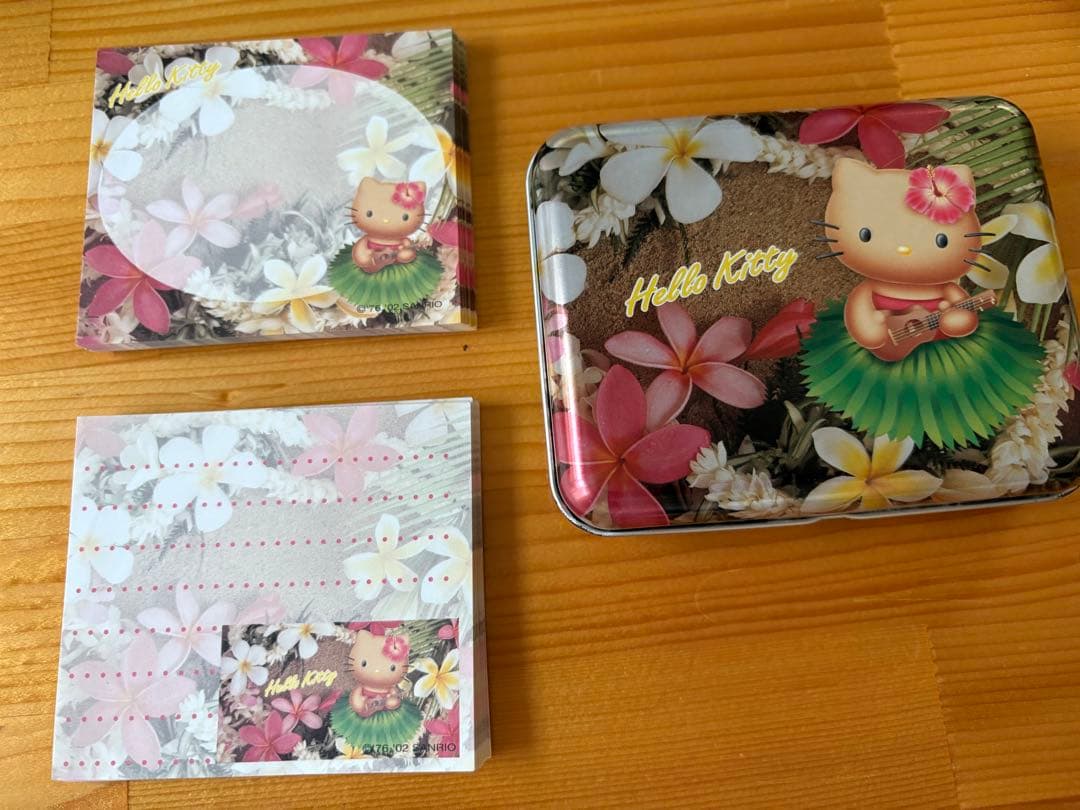 【2002年】日焼けキティ メモ缶 ハワイ限定レア サンリオ