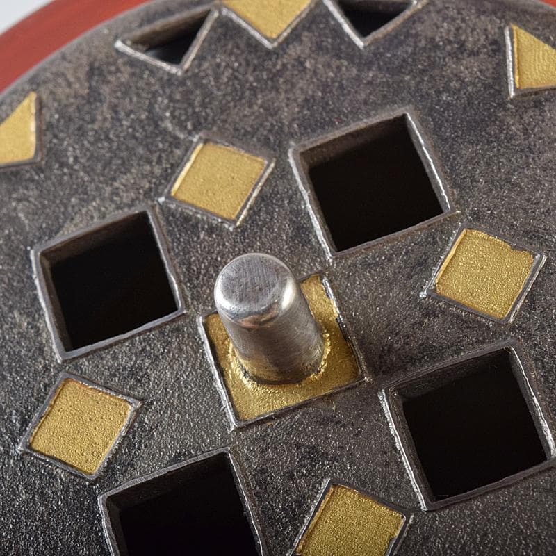 九谷焼　北出不二雄監　倣富本憲吉　富本陶　辻本勇　香炉　銀火屋　共箱　R8455