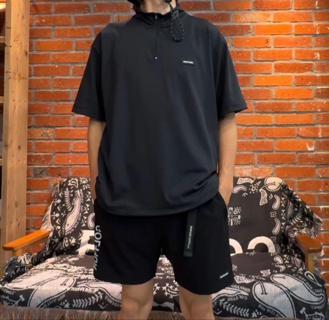 RUFFLOG HALF ZIP MOCK NECK SHIRT サイズM